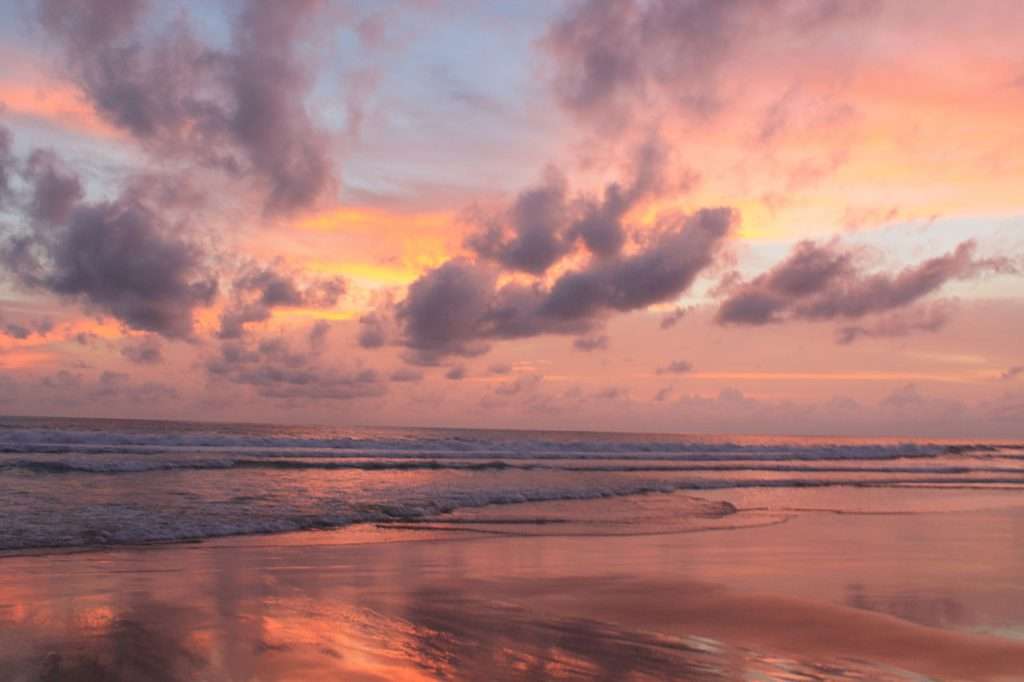 Strand bei Sonnenuntergang